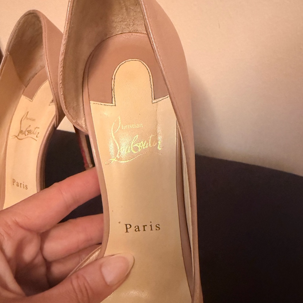 Christian Louboutin Iriza Nude Matte 100 mm heels sz 40 - Picture 12 of 12